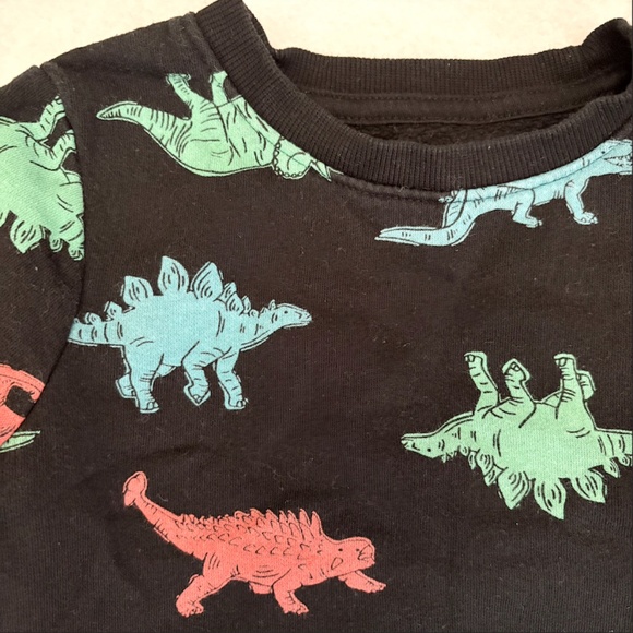 Cat and Jack colored dinosaurs black sweatshirt 4T - Picture 2 of 4